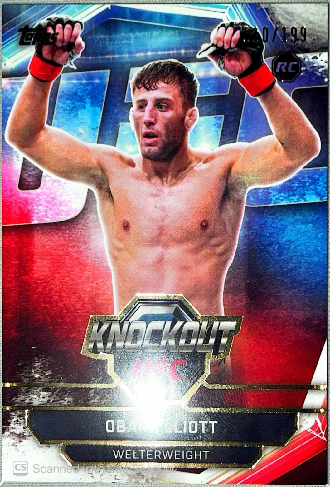 Oban Elliott 2026 Topps Knockout UFC Base #71 Gold