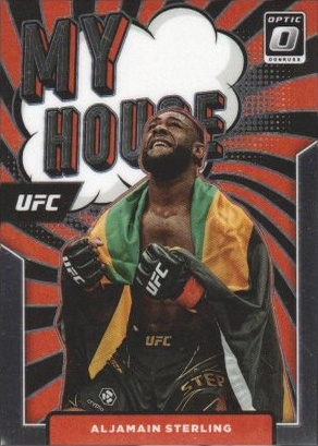Aljamain Sterling 2022 Panini Donruss Optic UFC My House #18 White Sparkle