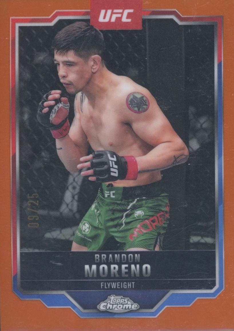 Brandon Moreno 2025 Topps Chrome UFC Base #46 Orange Refractor