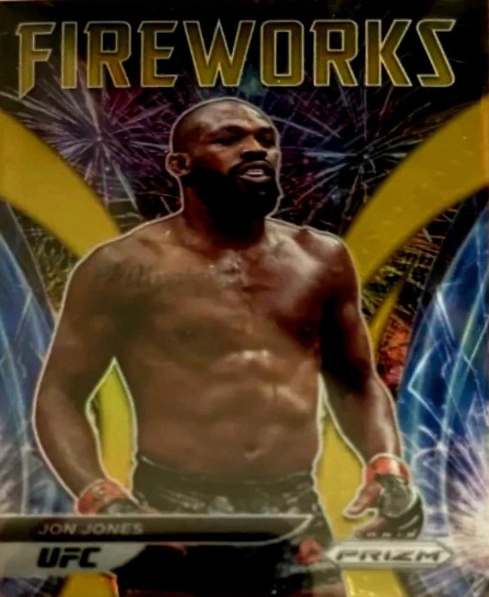 Jon Jones 2022 Panini Prizm UFC Fireworks #20 Gold