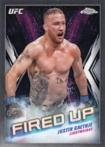 Justin Gaethje 2024 Topps Chrome UFC Fired Up #FDP-20 Superfractor