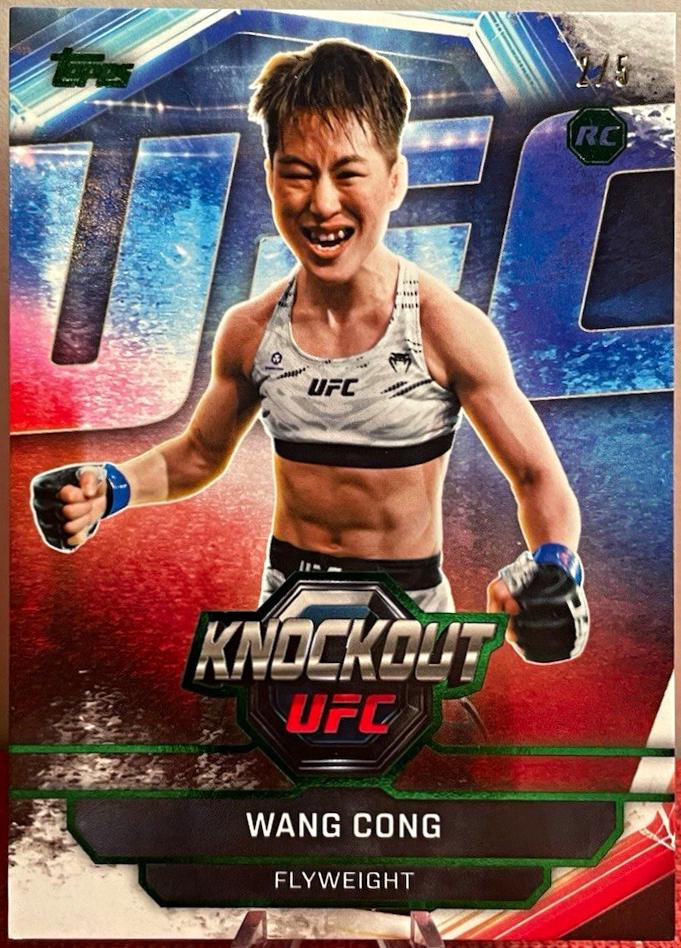 Wang Cong 2026 Topps Knockout UFC Base #64 Emerald