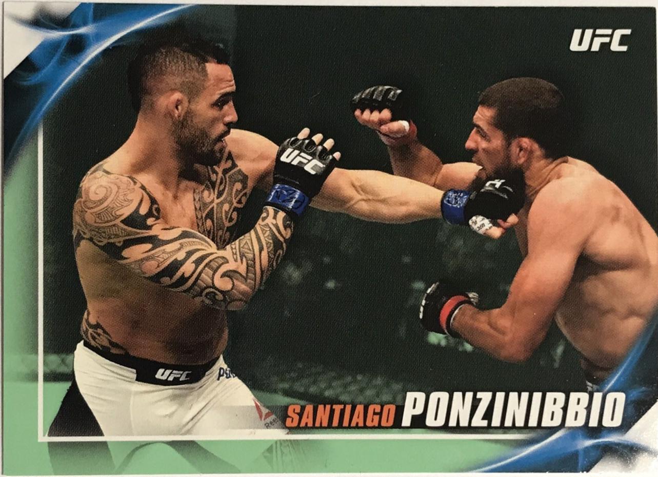 Santiago Ponzinibbio 2019 Topps UFC Knockout Base #5 Green