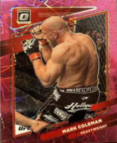 Mark Coleman 2022 Panini Donruss Optic UFC Base #97 Pink Velocity