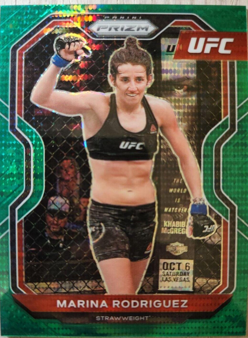 Marina Rodriguez 2021 Panini Prizm UFC Base #47 Green Pulsar