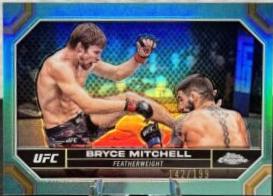 Bryce Mitchell 2024 Topps Chrome UFC Base #36 Aqua Refractor