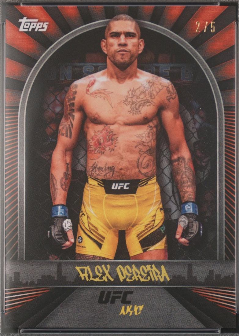 Alex Pereira 2024 Topps UFC NYC Base #28 Orange