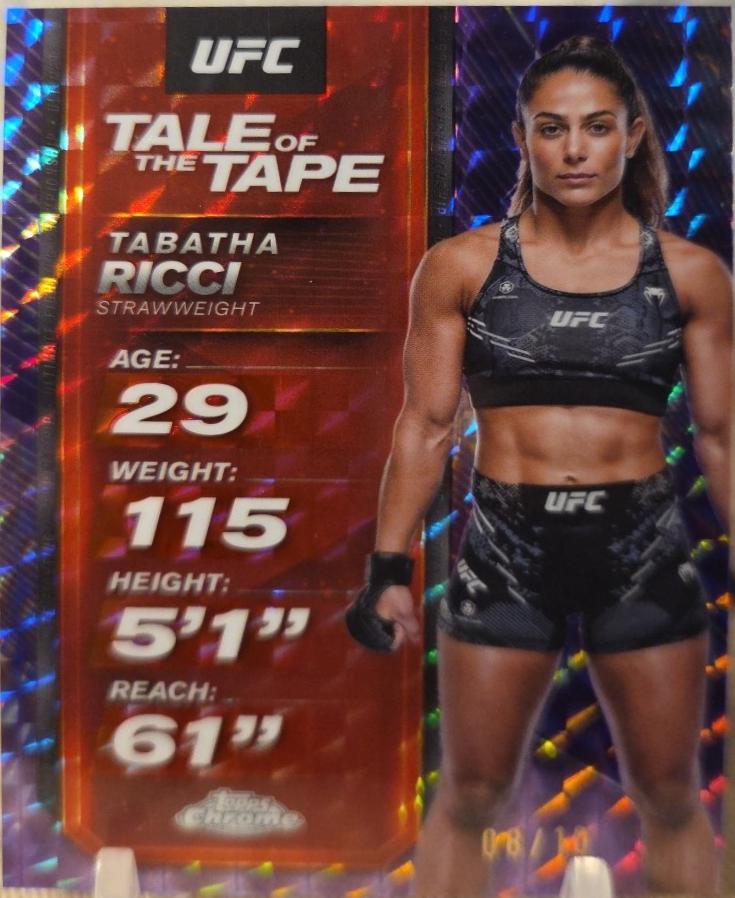 Tabatha Ricci 2025 Topps Chrome UFC Tale of the Tape #TTT-29 Geometric Purple Refractor