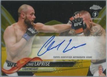 Chad Laprise 2018 Topps Chrome UFC Fighter Autographs #FA-CLA Gold