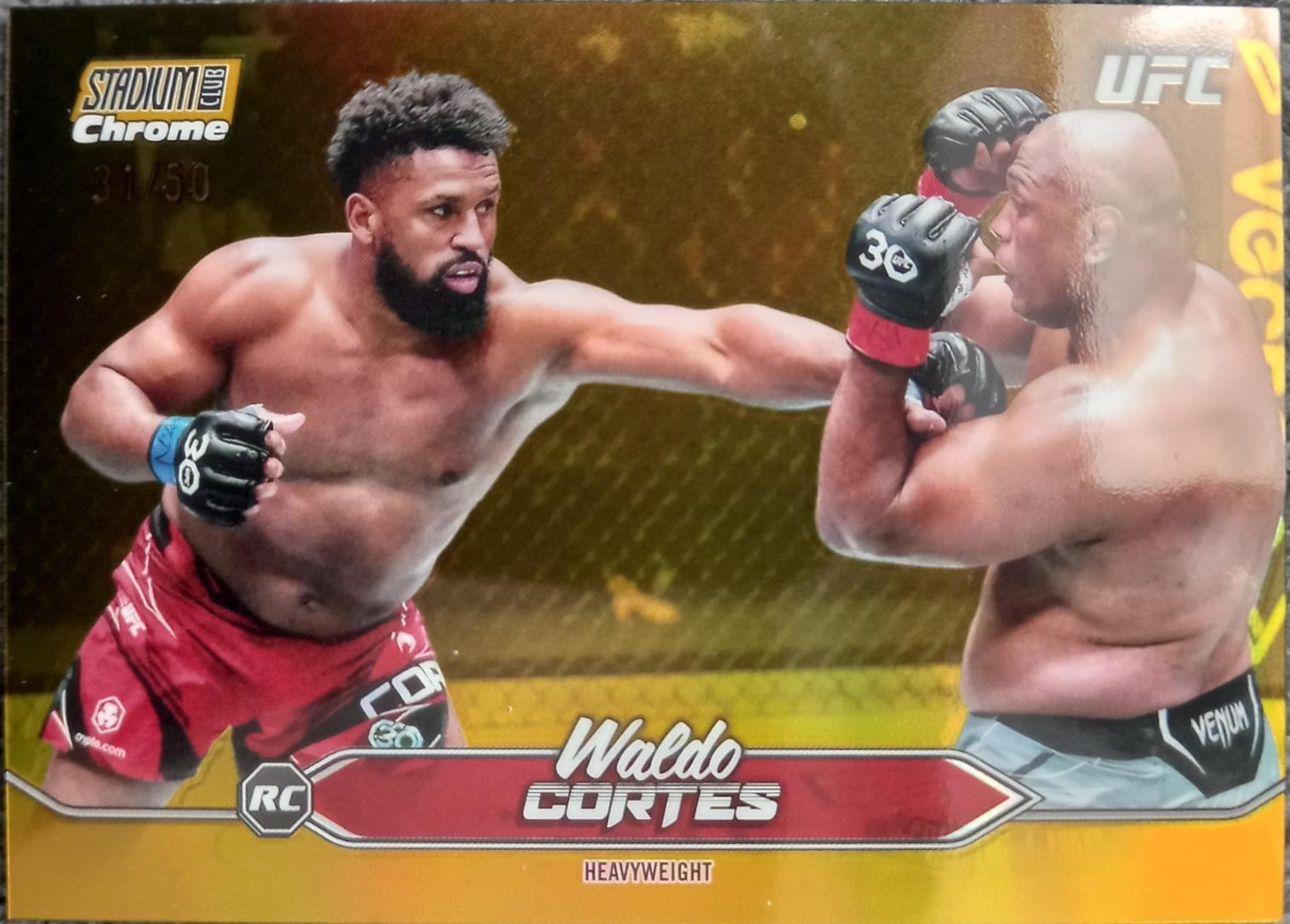 Waldo Cortes Acosta 2025 Topps Stadium Club UFC Base Chrome #C-161 Gold Refractor