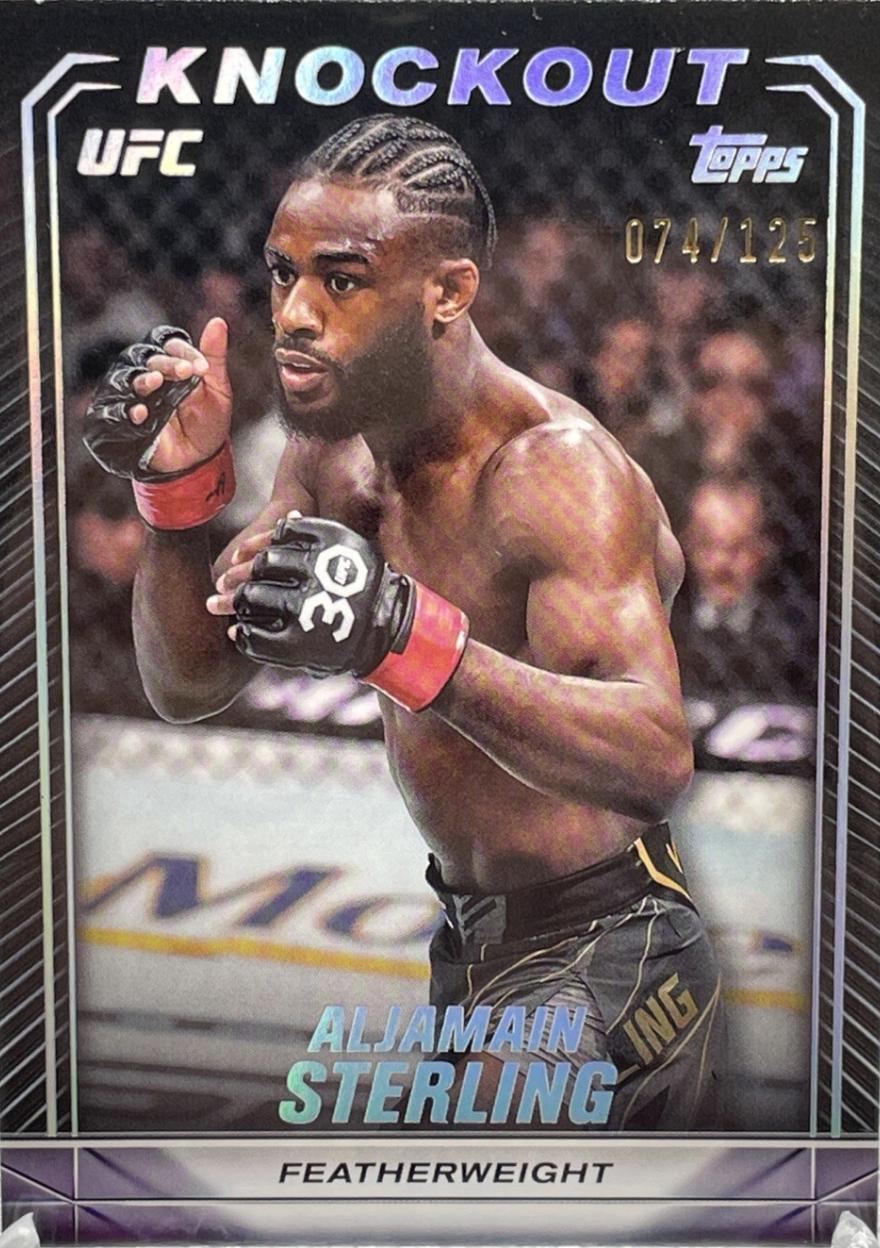Aljamain Sterling 2024 Topps Knockout UFC Base #6 Holo Silver