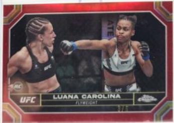 Luana Carolina 2024 Topps Chrome UFC Base #93 Red Refractor