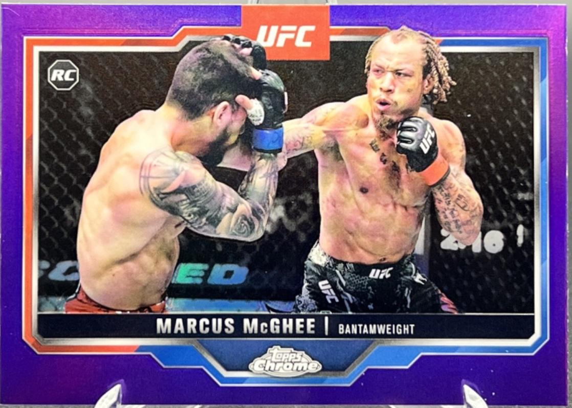Marcus McGhee 2025 Topps Chrome UFC Base #121 Purple Refractor