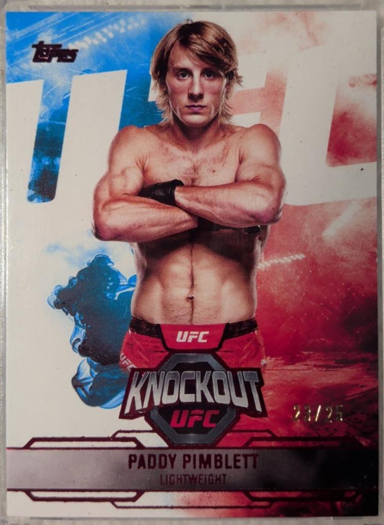 Paddy Pimblett 2025 Topps Knockout UFC Base #48 Red