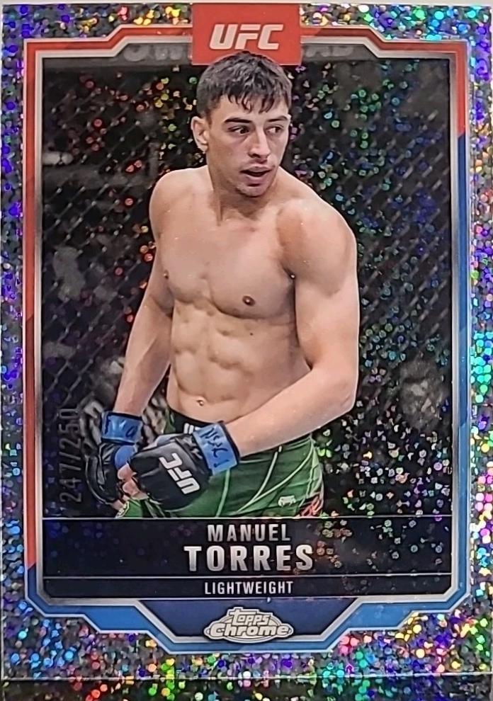 Manuel Torres 2025 Topps Chrome UFC Base #96 Speckle Refractor
