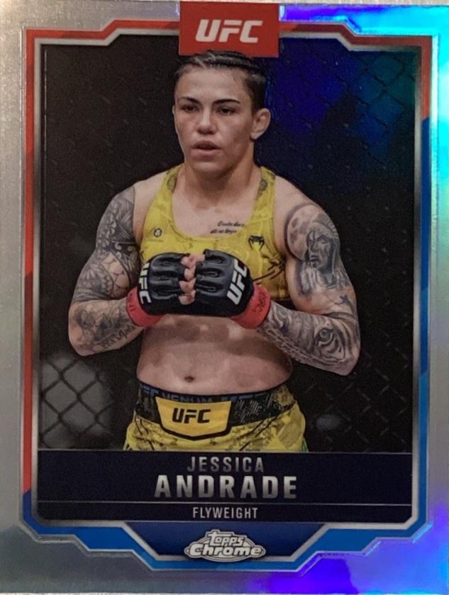 Jessica Andrade 2025 Topps Chrome UFC Base #119 Refractor