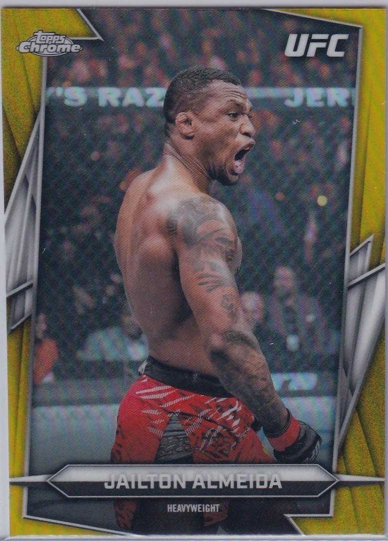 Jailton Almeida 2026 Topps Chrome UFC Base #132 Yellow Refractor
