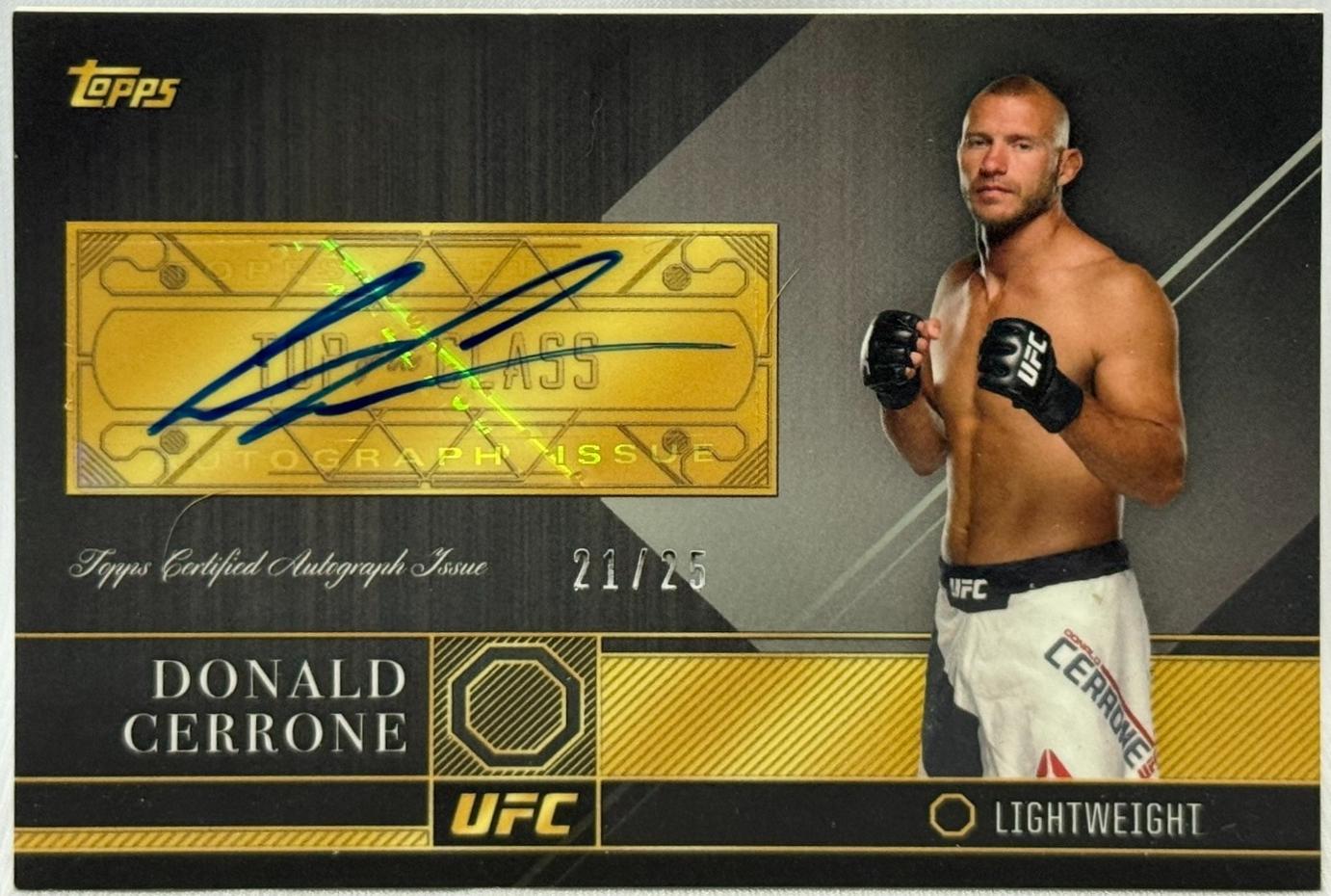 Donald Cerrone 2016 Topps UFC Top of the Class Top of the Class Autographs #TCA-DCE Silver