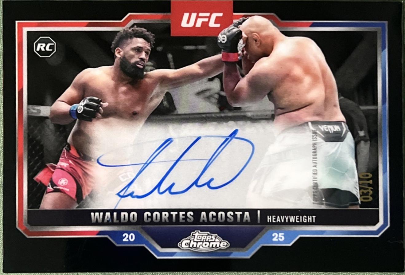 Waldo Cortes Acosta 2025 Topps Chrome UFC Base #19 Black Refractor