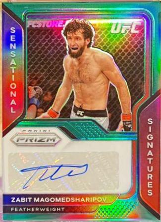 Zabit Magomedsharipov 2021 Panini Prizm UFC Sensational Signatures #SS-ZBM Green