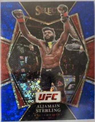 Aljamain Sterling 2022 Panini Select UFC Premier Level #153 Blue Disco