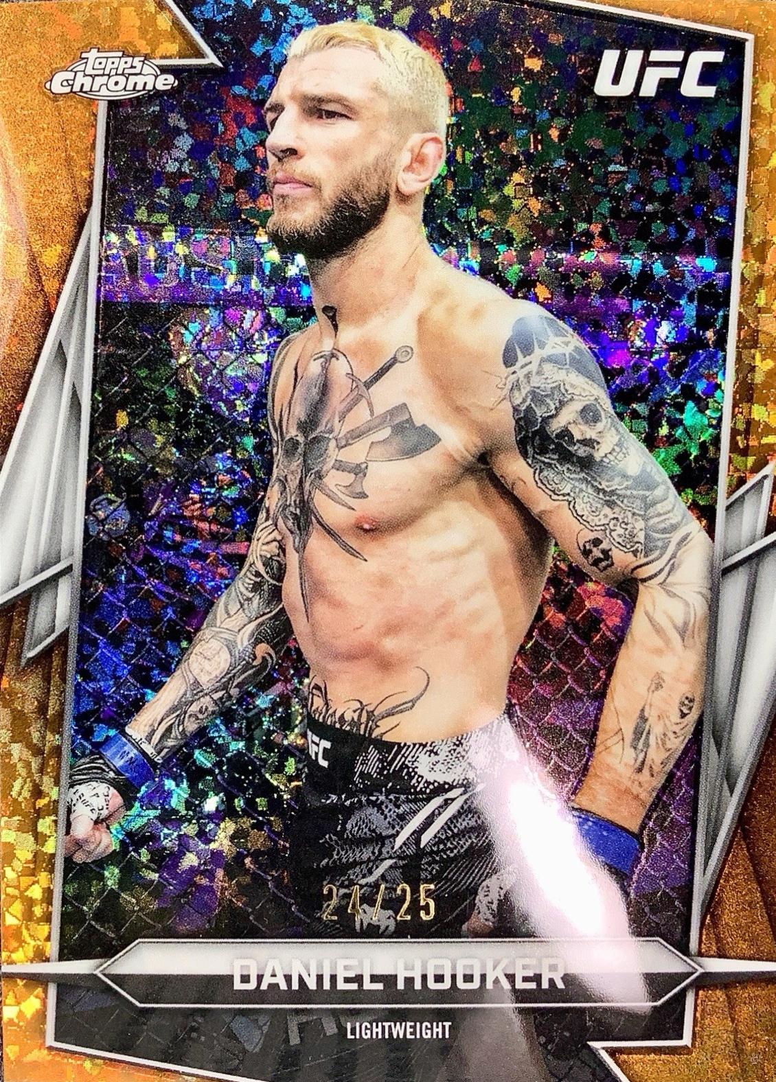Dan Hooker 2026 Topps Chrome UFC Base #152 Orange Mini Diamonds Refractor