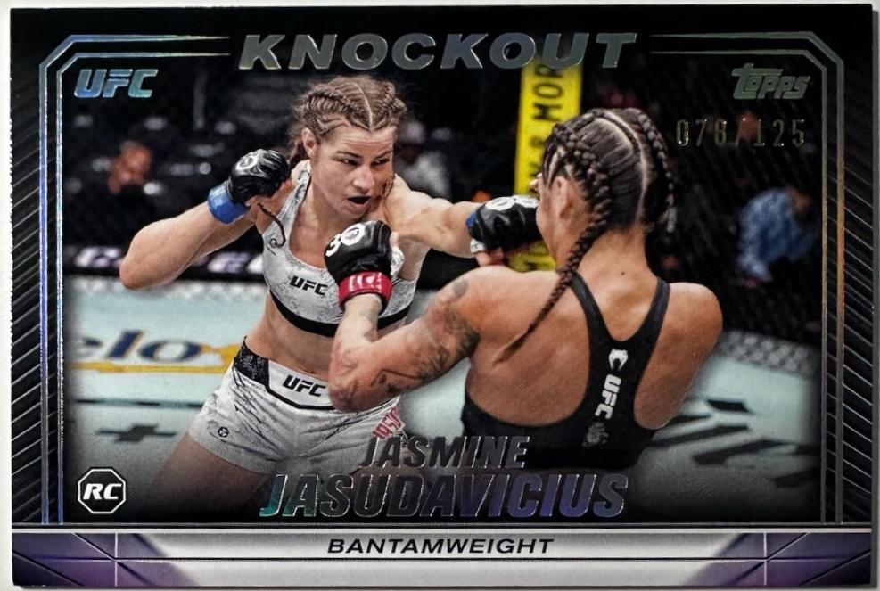 Jasmine Jasudavicius 2024 Topps Knockout UFC Base #50 Holo Silver