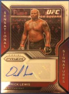 Derrick Lewis 2021 Panini Prizm UFC Sensational Signatures #2 Silver