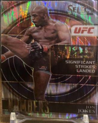 Jon Jones 2022 Panini Select UFC Select Numbers #17 Silver