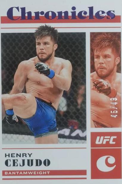 Henry Cejudo 2023 Panini Chronicles UFC Base Chronicles #1 Purple