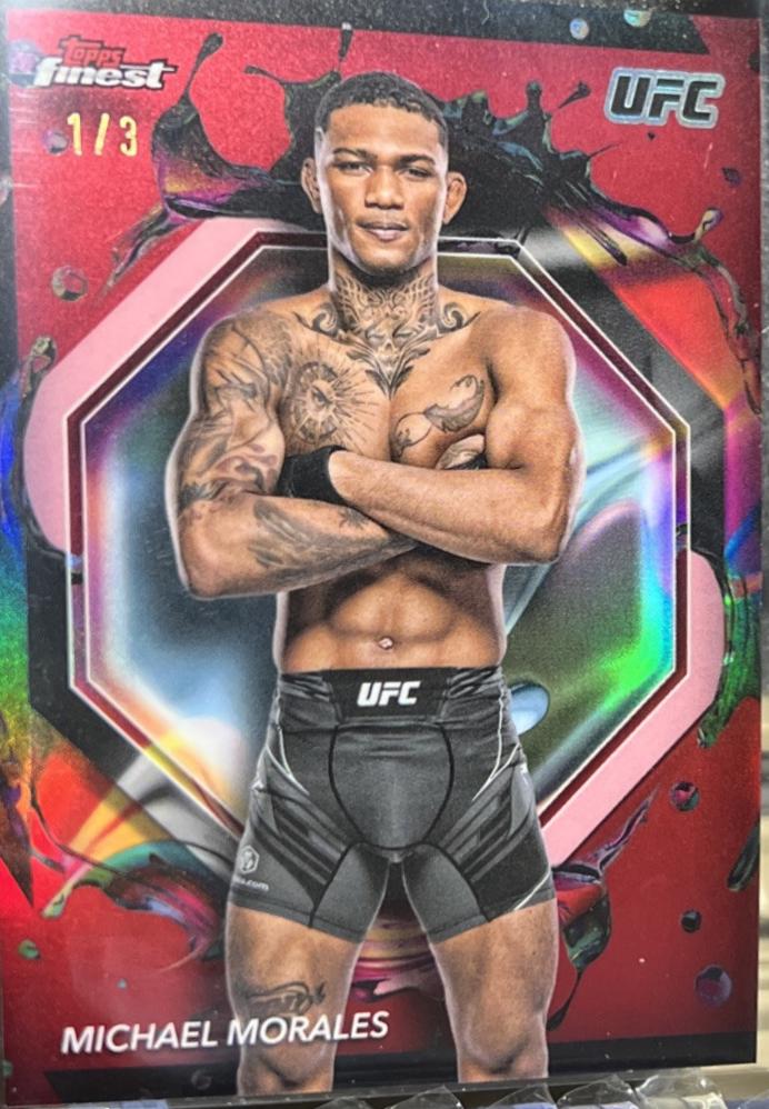 Michael Morales 2024 Topps Finest UFC Base Rare #236 Superfractor