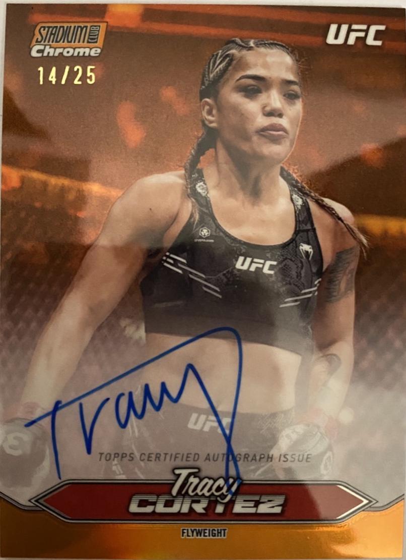 Tracy Cortez 2025 Topps Stadium Club UFC Chrome Autographs #CAS-TCZ Orange
