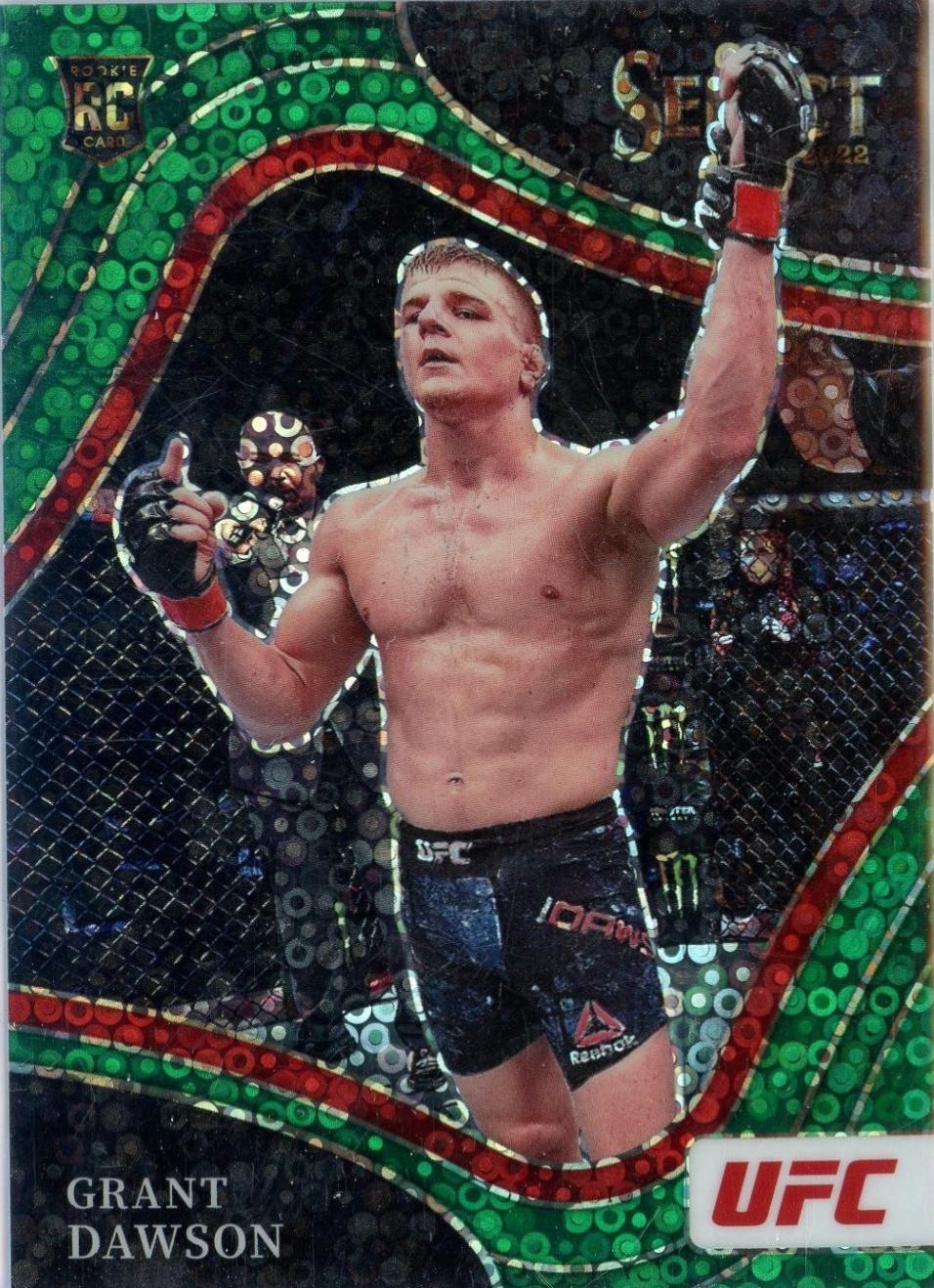 Grant Dawson 2022 Panini Select UFC Octagonside #252 Green Disco
