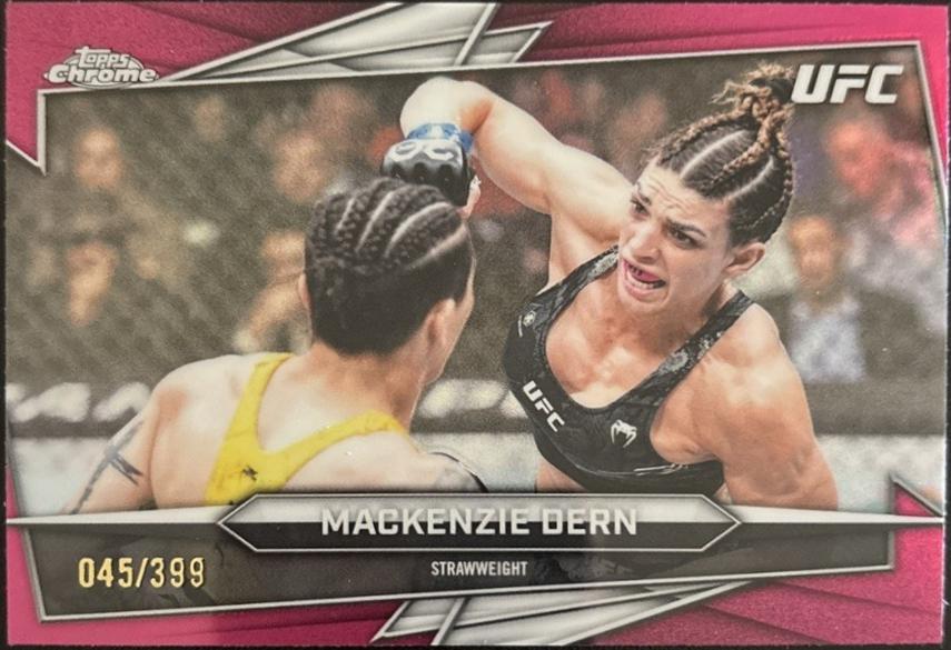 Mackenzie Dern 2026 Topps Chrome UFC Base #185 Magenta Refractor