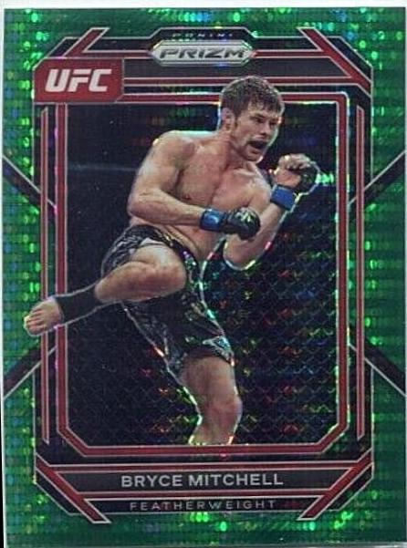 Bryce Mitchell 2023 Panini Prizm UFC Base #153 Green Pulsar