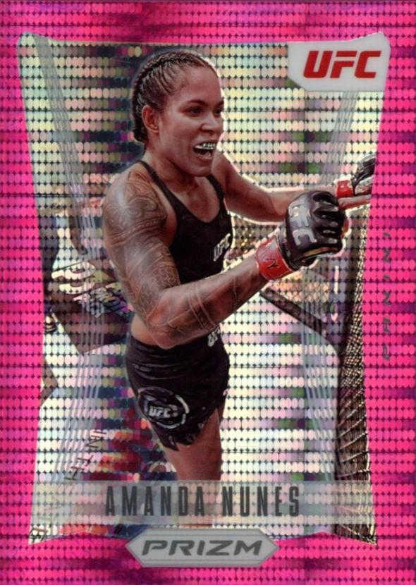 Amanda Nunes 2022 Panini Prizm UFC Prizm Flashback #20 Pink Pulsar