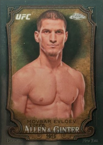 Movsar Evloev 2025 Topps Chrome UFC Allen & Ginter #AAG-11 Red Refractor