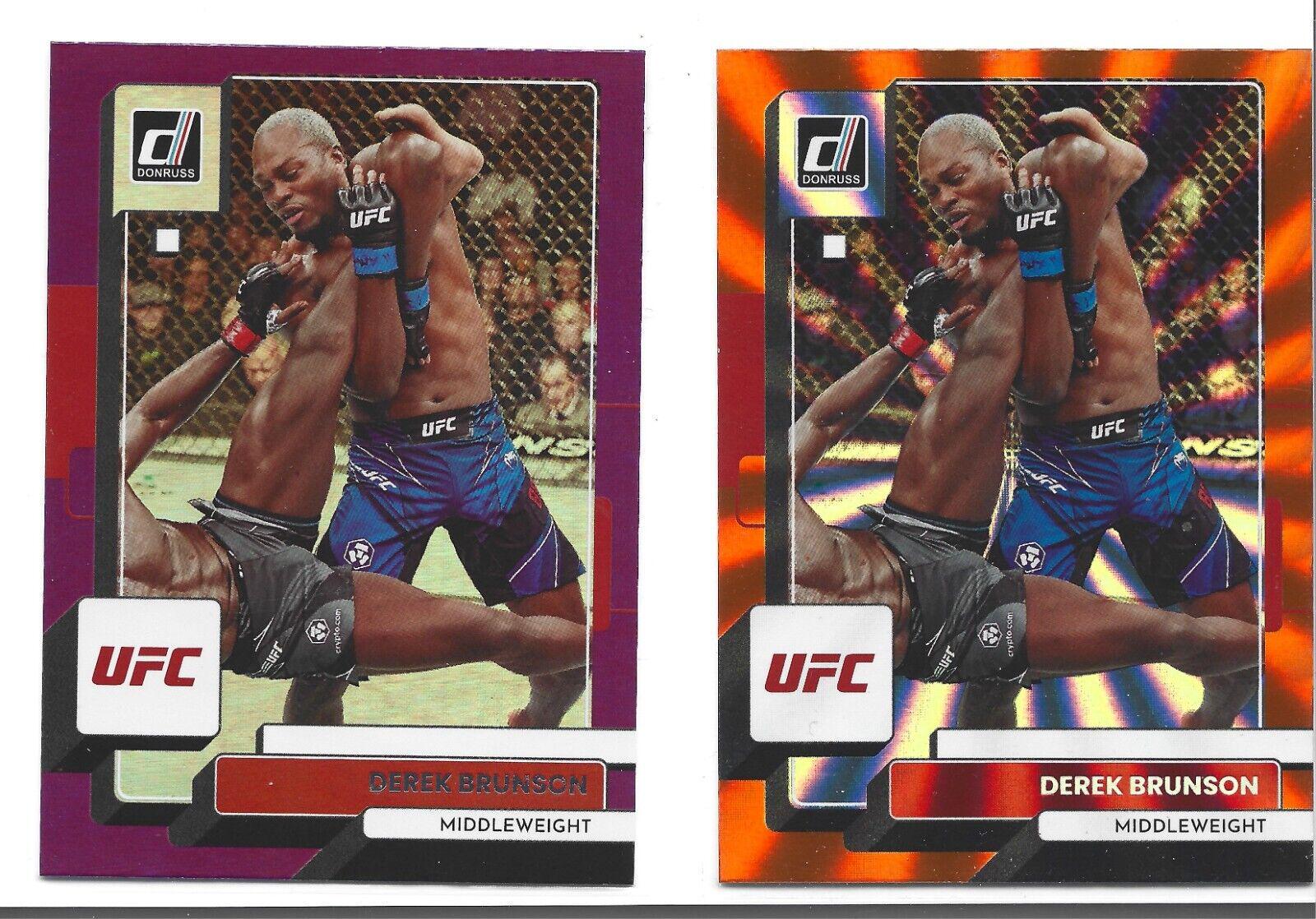 Derek Brunson 2023 Panini Donruss UFC Base #120 Purple Laser