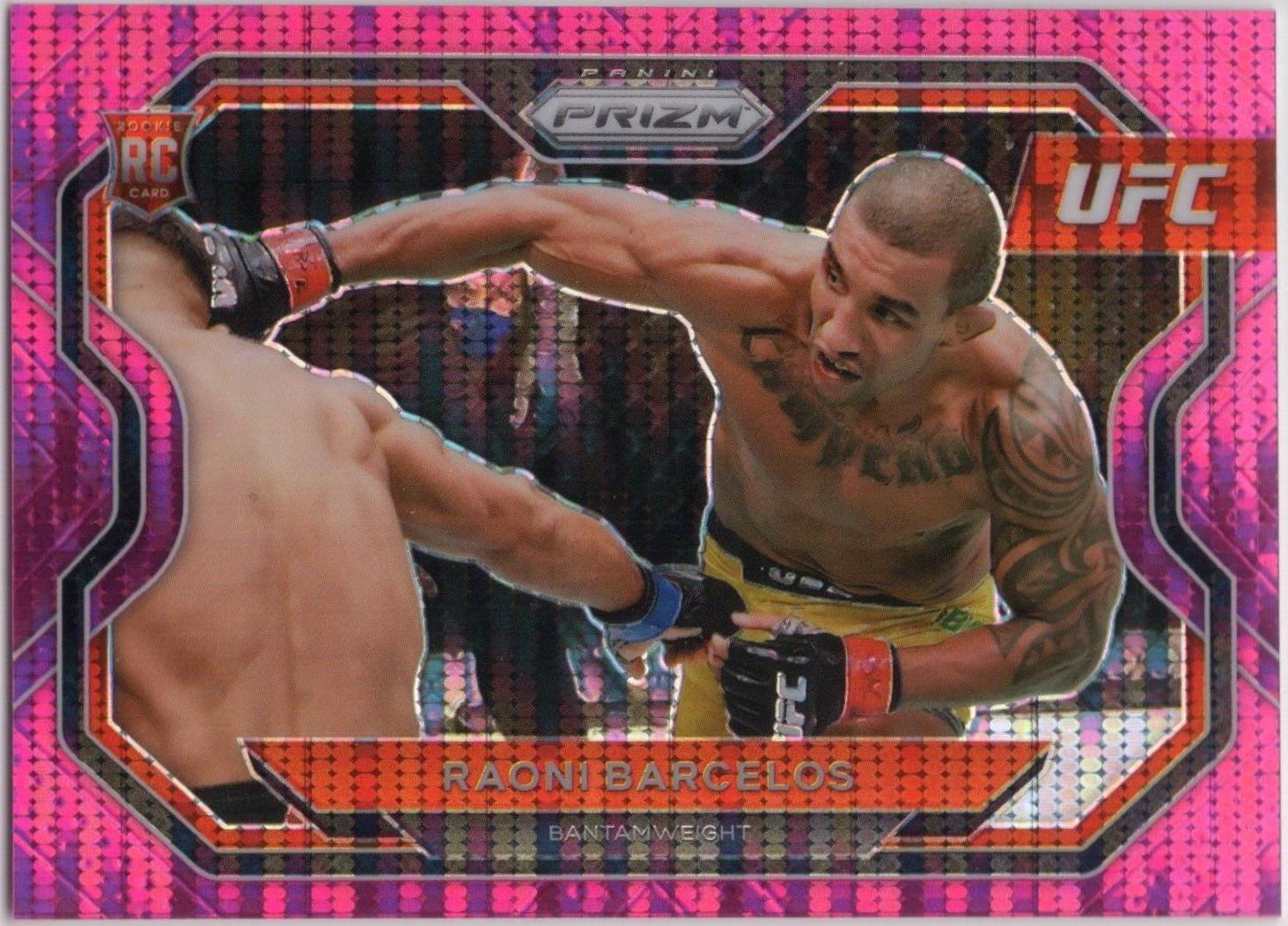 Raoni Barcelos 2021 Panini Prizm UFC Base #175 Pink Pulsar
