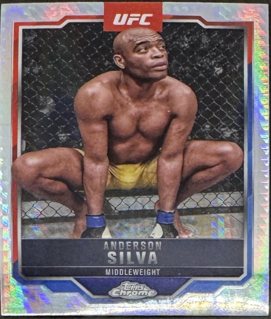 Anderson Silva 2025 Topps Chrome UFC Base #44 Prism Refractor