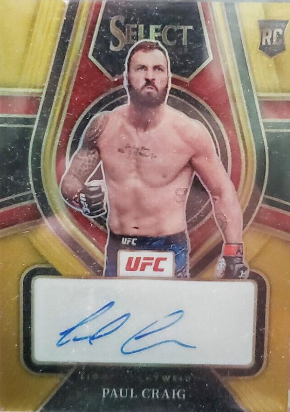 Paul Craig 2022 Panini Select UFC Rookie Signatures #5 Gold