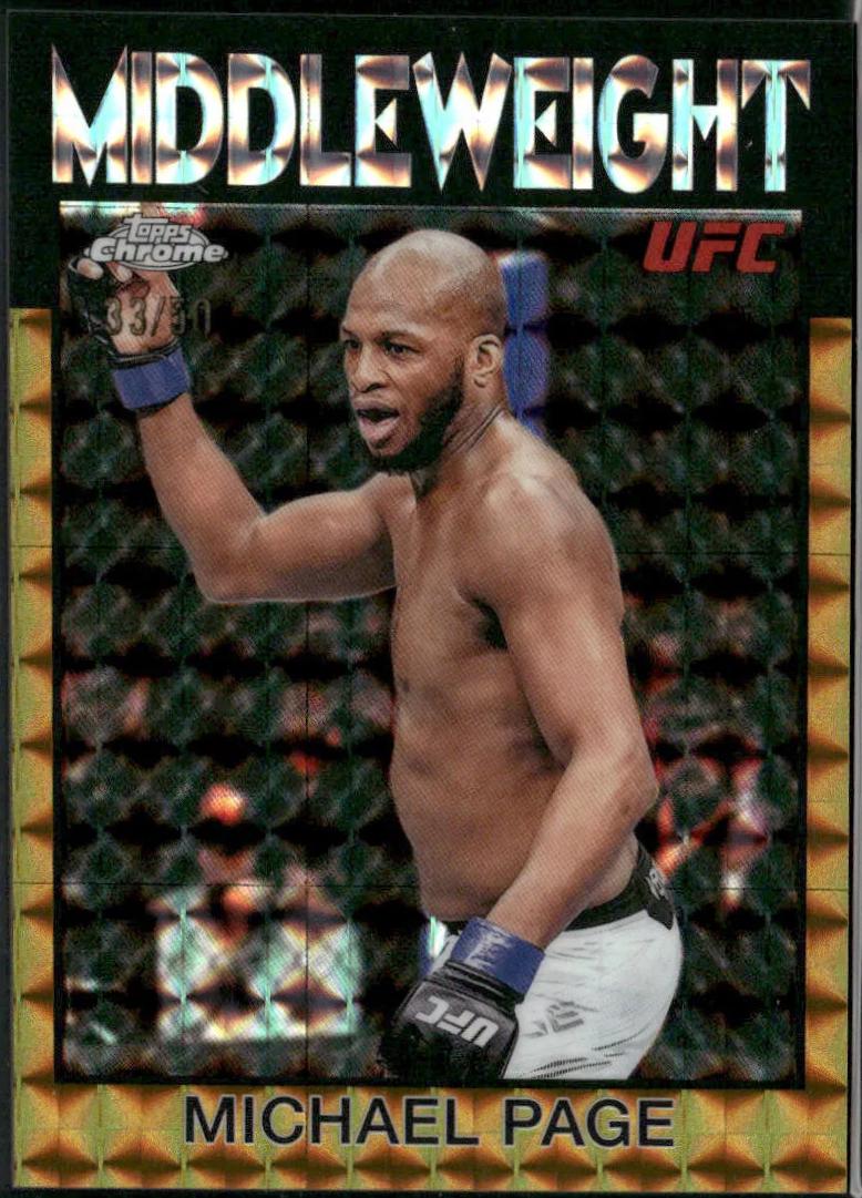 Michael Page 2026 Topps Chrome UFC 1986 Topps #86-10 Gold Geometric Refractor