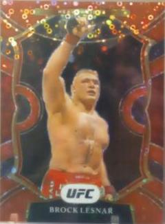 Brock Lesnar 2021 Panini Select UFC Concourse #18 Red Disco