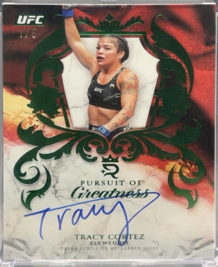 Tracy Cortez 2025 Topps Royalty UFC Pursuit of Greatness Signatures #POG-TC Green