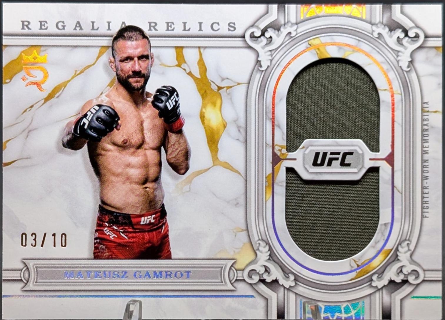 Mateusz Gamrot 2024 Topps Royalty UFC Regalia Relics #RAR-56 Gold