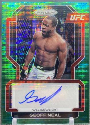 Geoff Neal 2022 Panini Prizm UFC Signatures #49 Green Pulsar