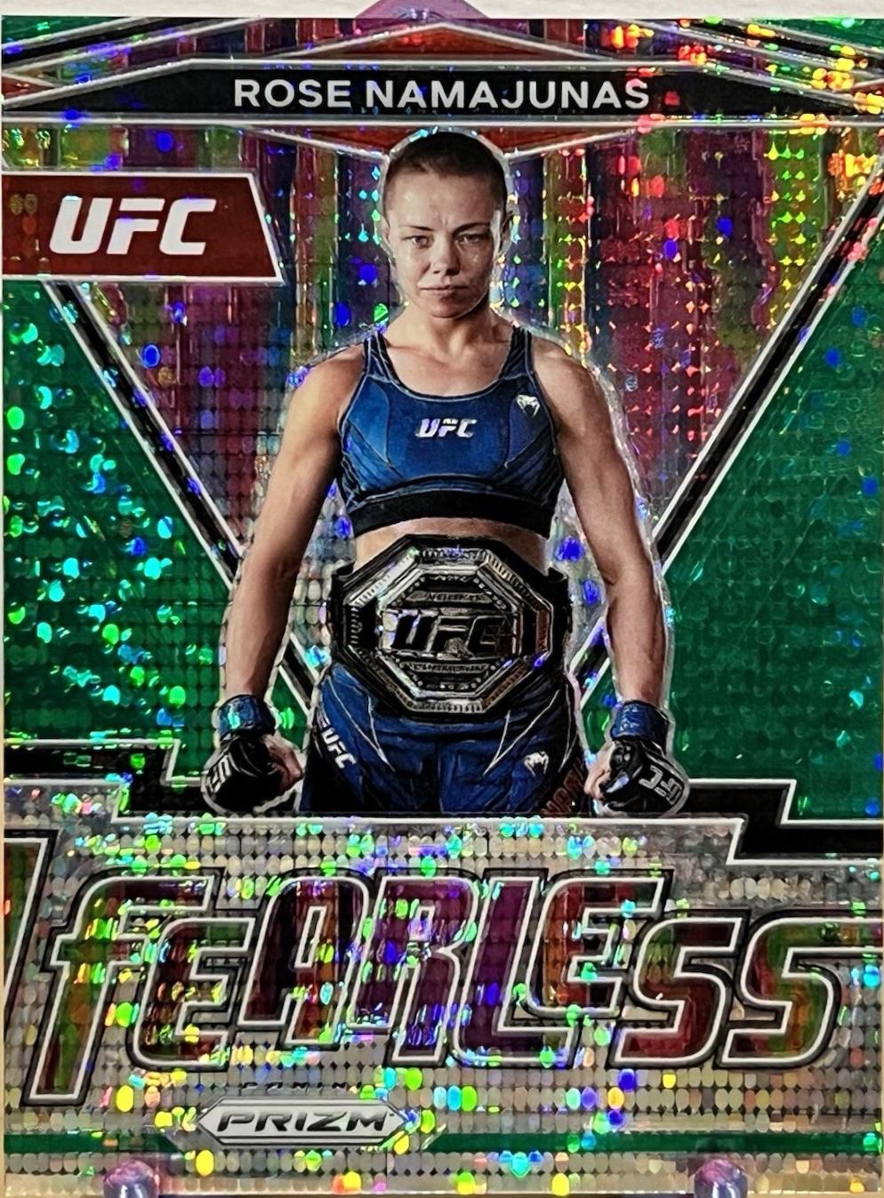 Rose Namajunas 2022 Panini Prizm UFC Fearless #14 Green Pulsar