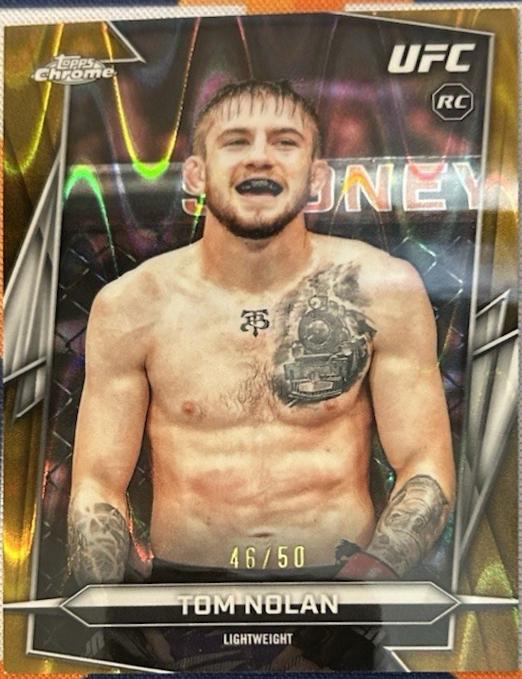 Tom Nolan 2026 Topps Chrome UFC Base #113 Gold Refractor