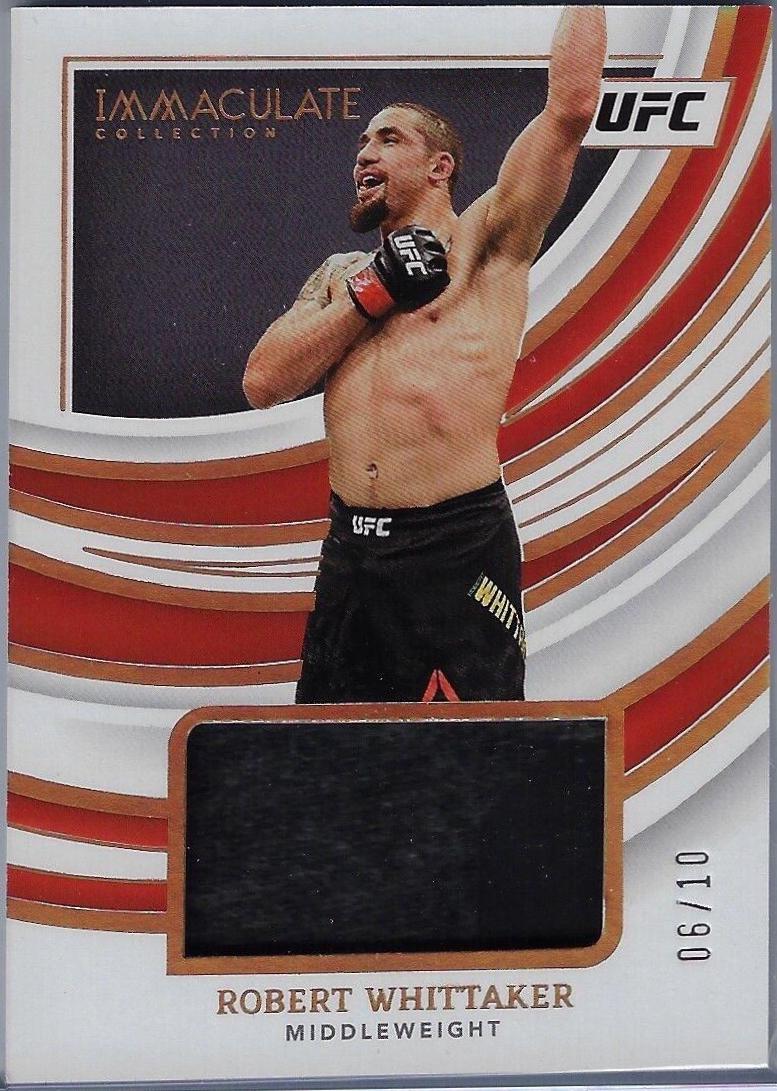 Robert Whittaker 2022 Panini Immaculate UFC Base #40 Gold