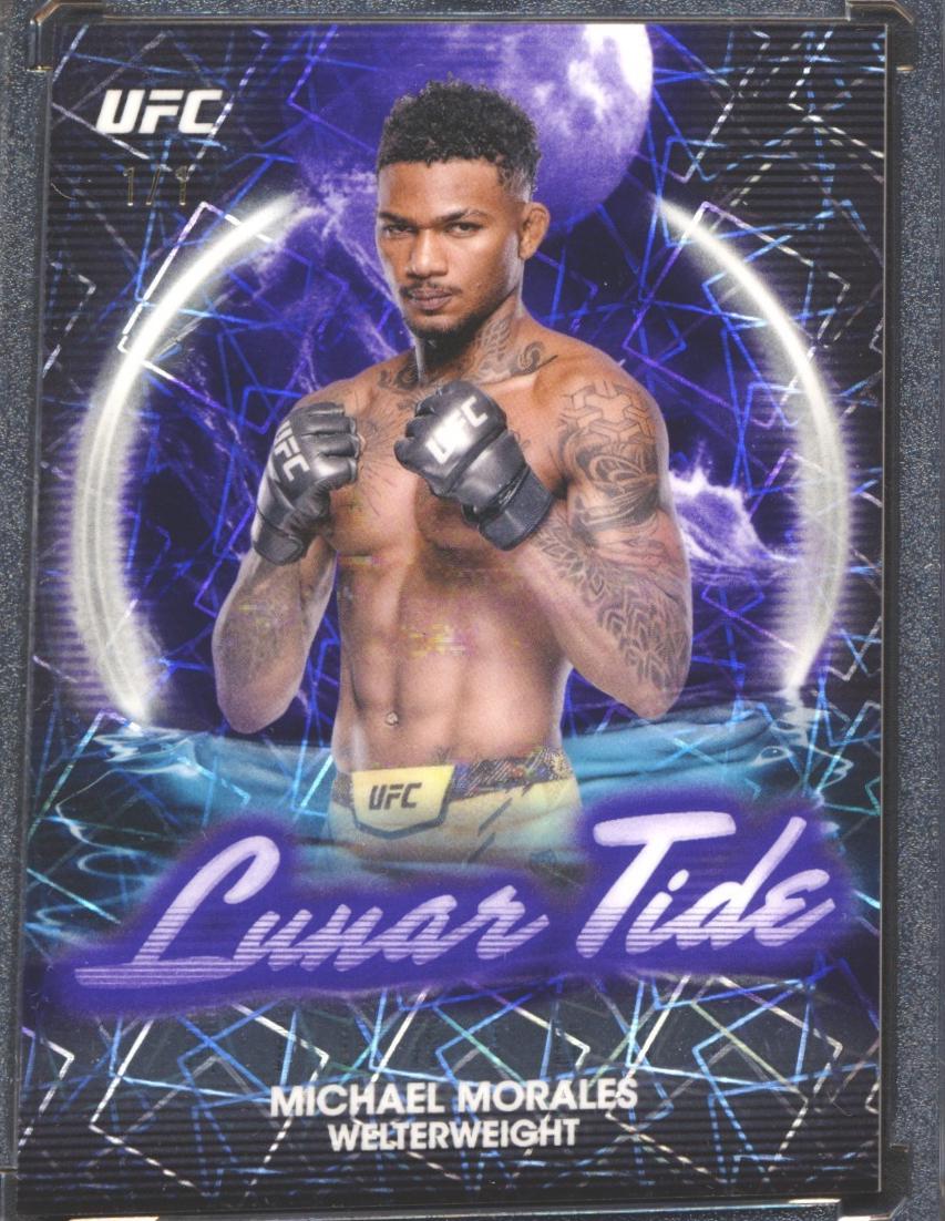 Michael Morales 2025 Topps Midnight UFC Lunar Tide #LT-11 Black Light